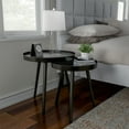 thumbnail image 6 of Nesting End Tables Circular Contemporary Decor by Lavish Home, Set of 2 (Black), 6 of 8
