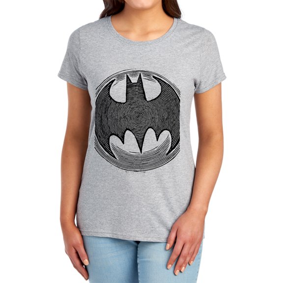 Batman Knight Knockout Women's T Shirt, Athletic Heather, Large