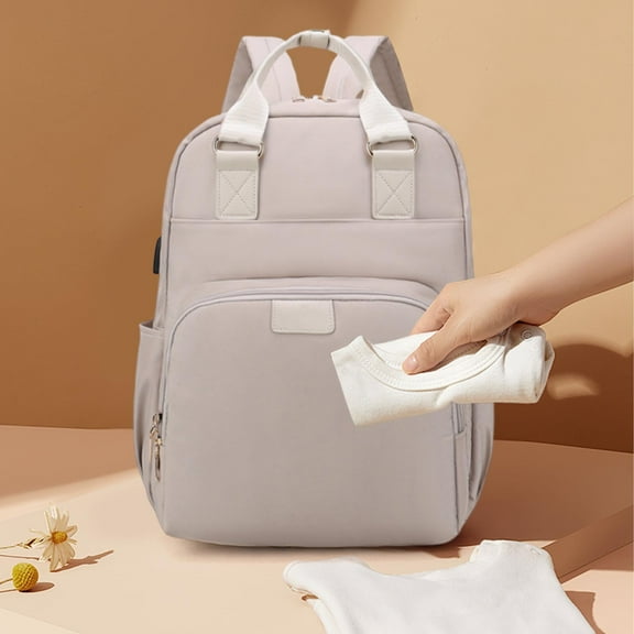 OEFNTAC Dry Wet Separation Baby Milk Storage Backpack Insulated Thermal Compartments with Portable Bassinet 39x19x15cm