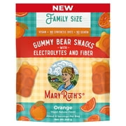 MaryRuth's | Gummy Bear Snacks with Electrolytes and Fiber | Healthy Snacks for Adults and Kids | Vegan | Orange Flavor | 240g