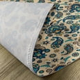 thumbnail image 5 of Ambesonne Retro Place Mats Set of 4, Vintage Colorful Floral, Standard Size, Yellow Blue Cream, 5 of 6