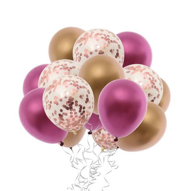 15pcs Confetti Balloon Globo de Látex Decoración de Cumpleaños 12 " mi