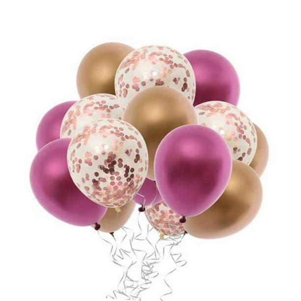 15pcs Confetti Balloon Globo de Látex Decoración de Cumpleaños 12 " mi
