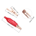 thumbnail image 2 of HUGFEGWE 10 Pcs Pinces Crocodile 10A, Pinces de Test Électriques Crocodile Jumper avec Couvercle Isolant Protecteur Rouge et Noir CA919-116341, 2 of 8