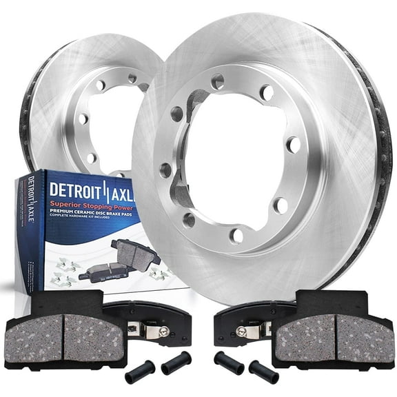 Detroit Axle - Front Brakes and Rotors Brake Pads Replacement for Chevy GMC K3500 Fits select: 1994-1999 DODGE RAM 2500, 1994-1999 DODGE RAM 3500