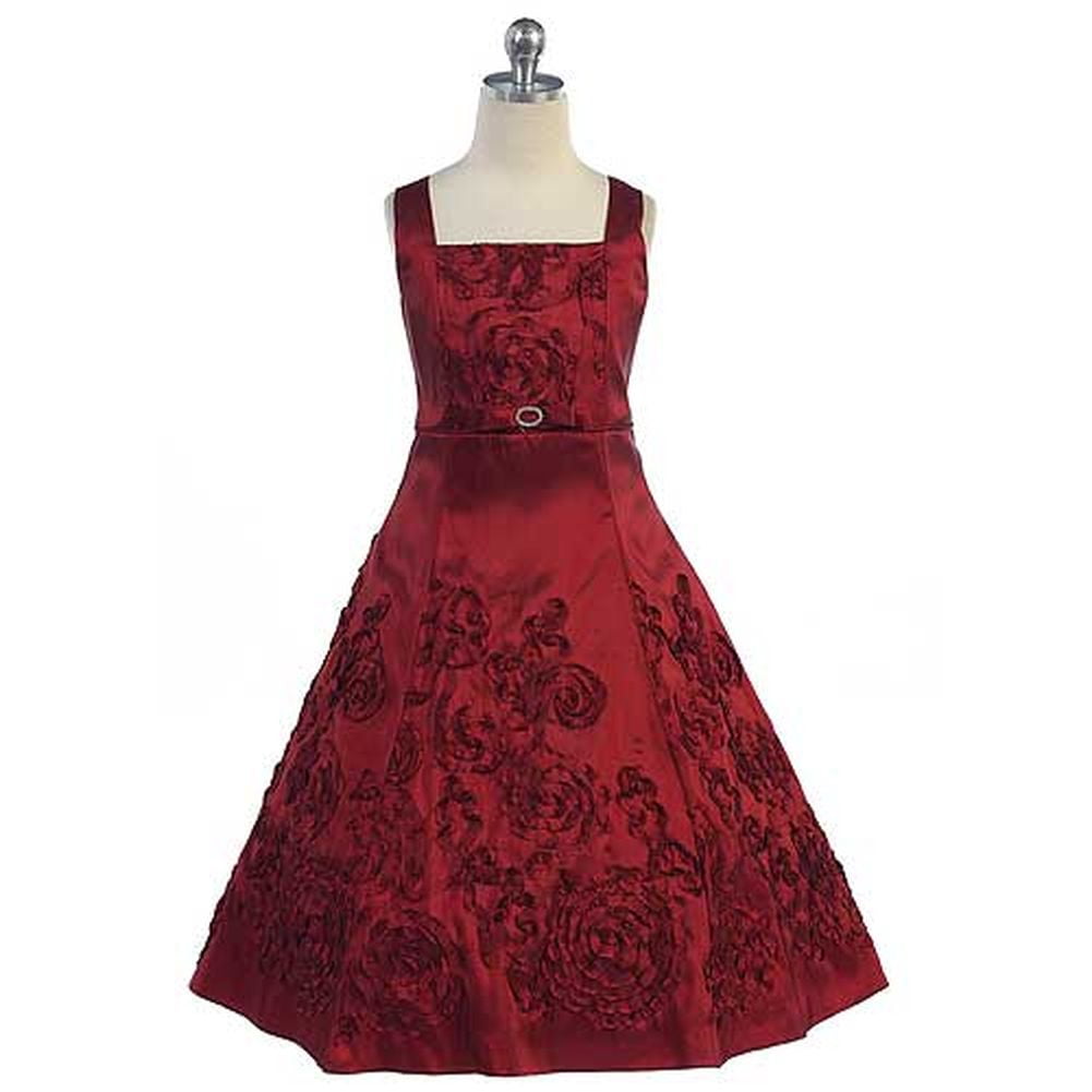 3t burgundy dress