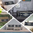 thumbnail image 6 of Navy Blue Brown Boho Long Body Pillow Covers, Retro Geometric Southwestern Soft Throw Pillow Cases with Invisible Zipper, Decorative Pillowcase Pillows Protectors for Sofa Bed Couch 20"x60", 6 of 9