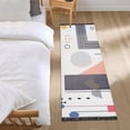 thumbnail image 3 of Yayeee Runner Rug for Bedroom 2'x6' Machine Washable Hallway Non Slip Mat, White Simple Shapes, 3 of 8