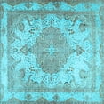 thumbnail image 1 of Ahgly Company Indoor Square Persian Light Blue Traditional Area Rugs, 8' Square, 1 of 4