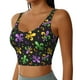 thumbnail image 2 of Fotbe Mardi Gras Carnival4 Sujetador Deportivo Largo sin Aros para Mujer con Almohadillas y Soporte Medio, Transpirable y Absorbente, Camiseta Tipo Chaleco o Tank Top-Large, 2 of 8