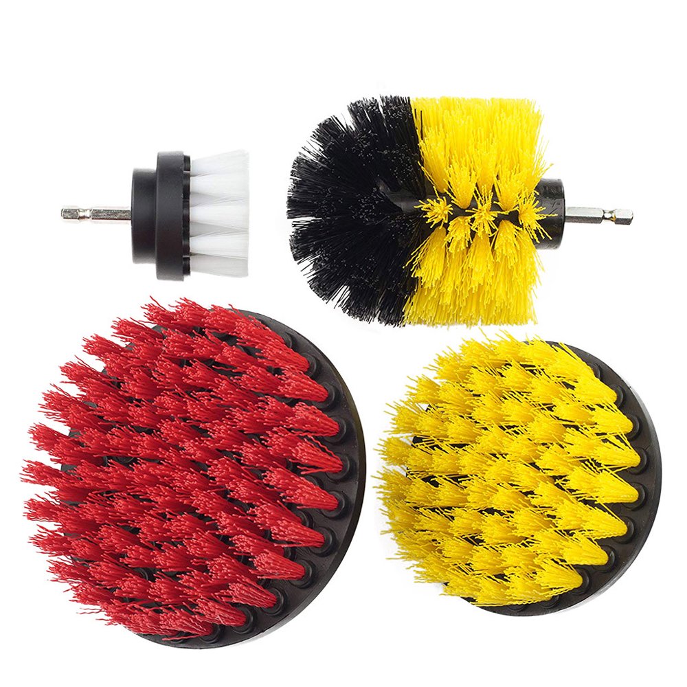 4Pcs Grout Power Scrubber Cleaning Brush Cleaner Combo Tool Kit