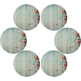 thumbnail image 3 of SKYSONIC Vintage Wooden Flowers Round Placemats for Dining Table Non-Slip Heat-Resistant Polyester Table Mats Set of 1 Washable Table Mats for Kitchen Dining Table Decoration (30), 3 of 7
