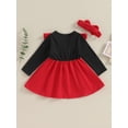 thumbnail image 4 of xiaxaixu Robe d'Automne pour Fille, Manches Longues Col Rond Broderie Ours avec Bandeau, 4 of 7
