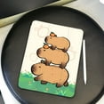 thumbnail image 3 of Tuohive Cartoon Capybara Trifold Stand iPad Case for Pro13 13in Auto Wake Sleep Case TPU Smart Stand Back Cover with Pencil Holder, 3 of 12