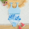 thumbnail image 2 of REgarm Girls One Piece Swimsuits Quick Dry Beach Swimwear Bathing Suit for Girls Blue,13-14 Years, 2 of 7