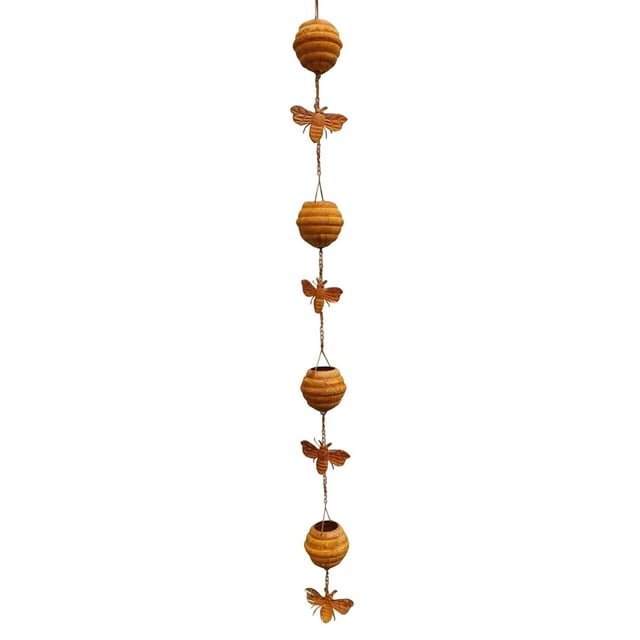 Caqueta de captura de lluvia para 47.27 Long -roblo sólido, reemplazo de reemplazo de de núcleos para el adorno al aire libre del patio