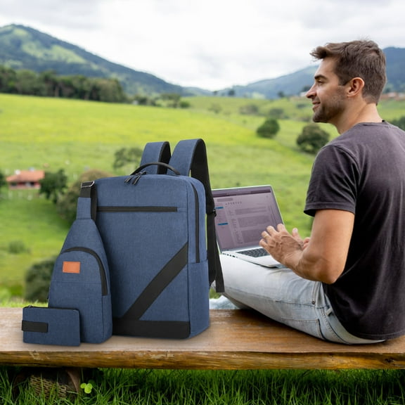 FAMTKT Travel Backpack Multifunctional Men's Shoulder Bag Three Sets Of Large-Capacity Business Backpacks Computer Backpacks Laptop Backpack