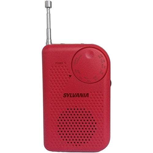 Sylvania Portable AM/FM Radio Red