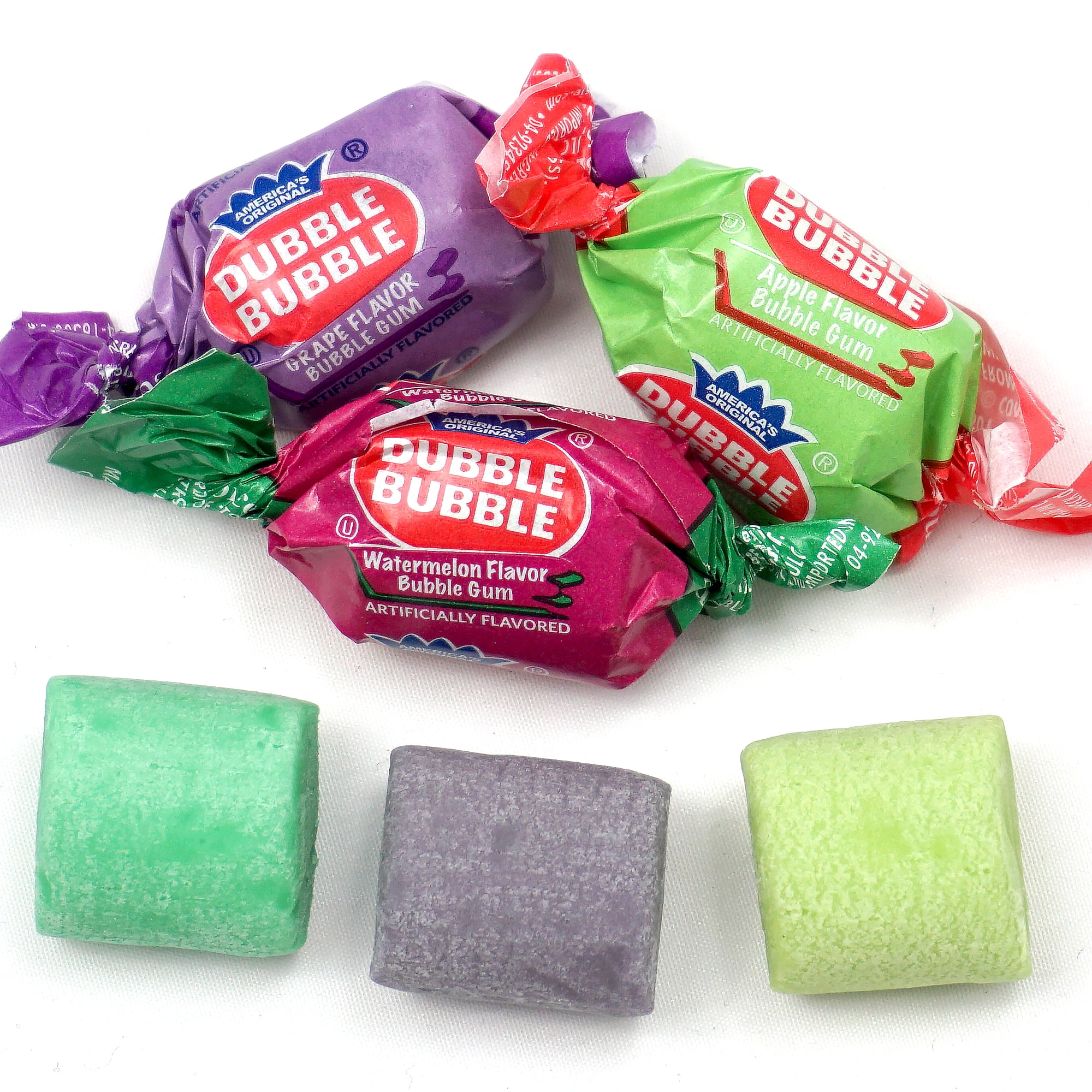 Double Assorted Fruit Flavored Bubble Gum - 5 Pound Bulk Bag (Approx. 350 Pieces) - Individually Wrapped Gum - The Hampton Popcorn & Candy Company (Assorted Fruit Flavored - Multi Colored)