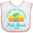 thumbnail image 3 of Inktastic Summer Enjoy the Sunshine Palm Beach Florida in Blue Boys or Girls Baby Bib, 3 of 4