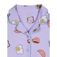 thumbnail image 2 of Wonder Nation Girls Short Sleeve Button Front Pajama Top and Pants Set with Eyemask, 3-Piece, Sizes 4-18, 2 of 3