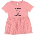 thumbnail image 3 of Inktastic Nonna Loves Me Girls Girls Baby Dress, 3 of 5