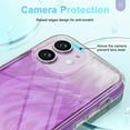 thumbnail image 6 of iPhone 11 Case with Screen Protector, Gradient Color Feather Pattern Full Body Shockproof Protective Anti-Scratch Drop Proof Slim Fit Phone Case for Apple iPhone 11, Purple, 6 of 7