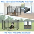 thumbnail image 6 of Pefilos 39"Height Dog Playpen Outdoor, 8 Panels Dog Pen Dog Fence Exercise Pen with Doors for Large/Medium/Small Dogs, Pet Puppy Playpen for RV, Camping, Yard, Black L, 6 of 17