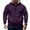 Purple, variant on SYMOID Men's Quarter Zip Hoodie with Zippered Pockets, Stretch Athletic Pullover for Workout & Casual Wear, Brown