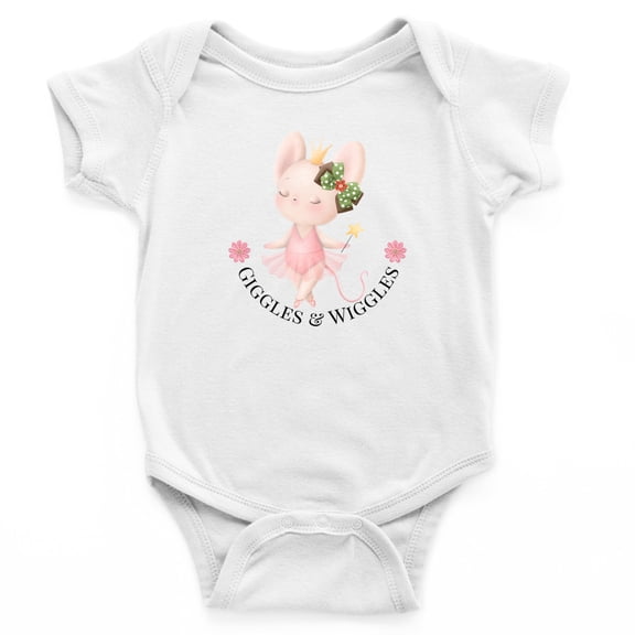 Baby Girl Short Sleeve Bodysuits, Sizes 0-3
