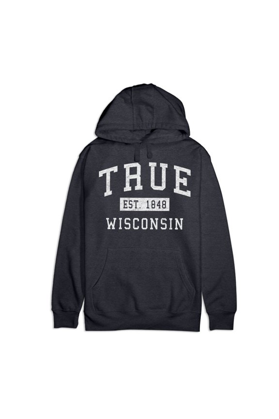True Wisconsin Classic Established Premium Cotton Hoodie