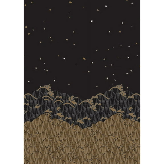 Journal Golden Waves Dotted Hardcover Journal: Blank Notebook with Ribbon Bookmark, (Hardcover)