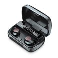 thumbnail image 1 of Auriculares Inalámbricos TWS Bluetooth 5.1 Yuxing M23 con Cargador de 1200 mAh, Impermeables, Color Negro, 1 of 5