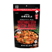 Omeals Vegetable Beef Stew 8oz Pouch Self Heating Camping Meal