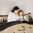 thumbnail image 4 of Castle Fairy Rustic Jungle Bear Queen Comforter Set 3 Pieces,Vintage Cabin Animal Comforter Sets Queen,Black Tan,Black Reversible,1 Comforter and 2 Pillowcases, 4 of 6