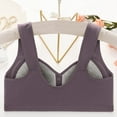 thumbnail image 5 of UoCefik Daisy Bras for Older Women Front Closure Wireless Push Up Bras Everyday Wirefree Comfortable Sleep Bralettes Purple 50, 5 of 5