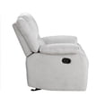 thumbnail image 4 of Pemberly Row Upholstered Glider Manual Recliner Chair in Gray, 4 of 8