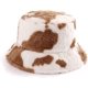 thumbnail image 1 of Sombrero De Pescador De Felpa De Invierno Mujeres Hombres Sombreros De Pescador De Piel Sintética Cálidos - Patrón De Vaca Caqui, 1 of 5