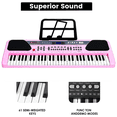 thumbnail image 5 of iMeshbean Piano Keyboard 61 Keys Electric Keyboard Piano Keyboard Piano for Beginners with Stand, Built-in Dual Speakers, Microphone & Display Panel, Pink, 5 of 15