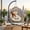 Grey, variant on Hanging Egg Chair with Stand, Folding PE Rattan Hammock Swing Basket Chair, Indoor Outdoor for Patio Balcony Backyard Bedroom, Yellow