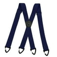thumbnail image 2 of Tirantes elásticos y resistentes para hombre, accesorios de disfraces, ajustables y cómodos de 3,8 cm (1,5 pulgadas). Azul marino 4 ganchos, 2 of 8