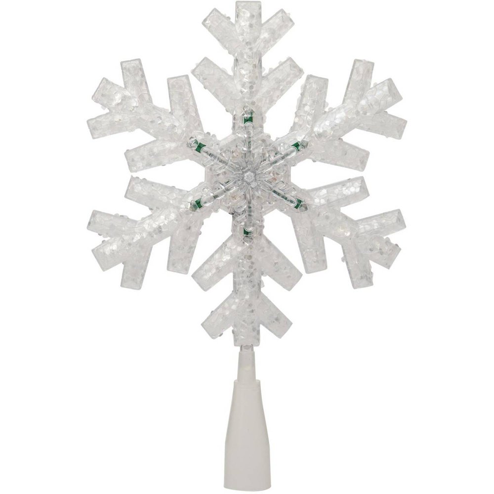 Holiday Time Christmas Ornaments 11.75" Twinkle Snowflake Tree Topper