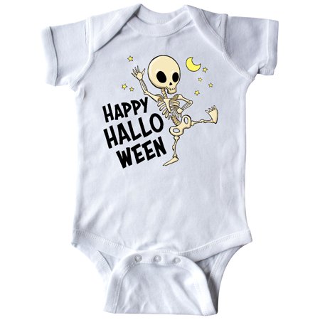 

Inktastic Happy Halloween with Dancing Skeleton Gift Baby Boy or Baby Girl Bodysuit