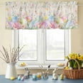 thumbnail image 6 of Valances for Windows Spring Flower Leaf Easter Egg Rod Pocket Short Curtain for Bathroom Living Room Bedroom Rustic Pastoral Plant Retro Linen 1 Panel 54x18in, 6 of 9