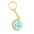 thumbnail image 1 of Cheval cuenta historias. Anillo de oro de metal llavero llavero, 1 of 3