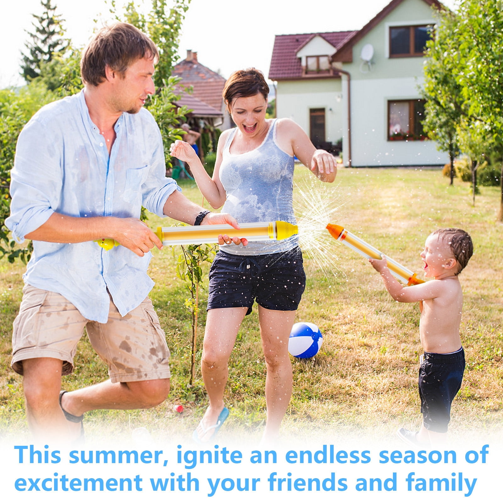 Fireworks Water Gun, 20.87in Large Capacity Pull-Out Water Cannon Blaster for Pool Beach Summer Outdoor Party Games Fireworks Water Gun Firework Water Gun