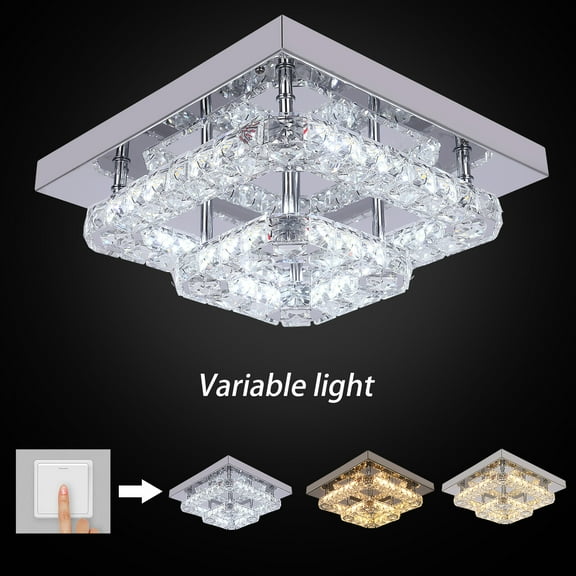 Mini Chandelier LED Crystal Ceiling Light Fixture Ceiling Lamp for Hallway Foyer