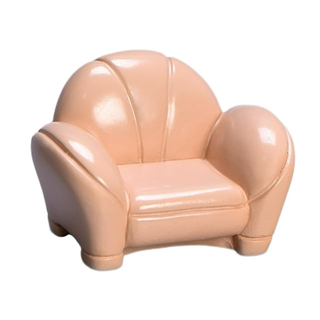 Modèle de Meubles Miniatures Accessoires de Maison de Poupée Scène Miniature Canapé Simple Kaki