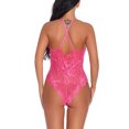 thumbnail image 3 of Sexy Jumpsuit Soft Cosplay Body Mono de tela con pantalla de encaje para mujeres adultas, Rose Red, XL Inevent XX000036-45, 3 of 7