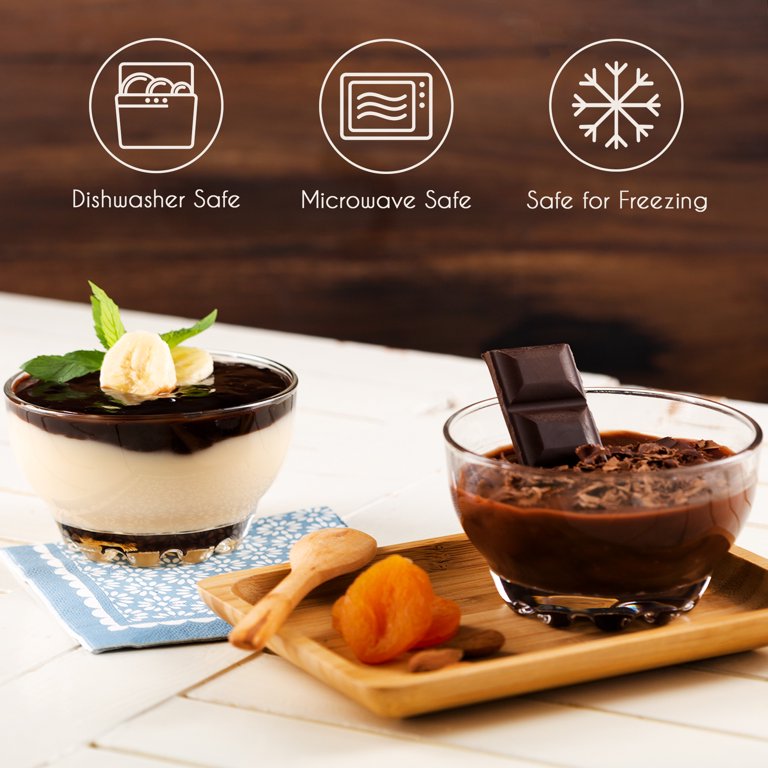 Crystalia Premium Glass Dessert Bowls, Set Of 6, 330 Ml, 100% Lead-Free